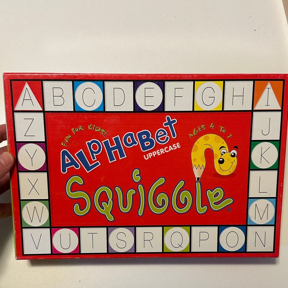 Alphabet Squiggle Uppercase Board Game - Red